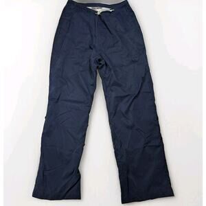 Nike Swoosh Y2K Roll Up Training Pants Navy Mesh Lined Women's Medium Wide Leg